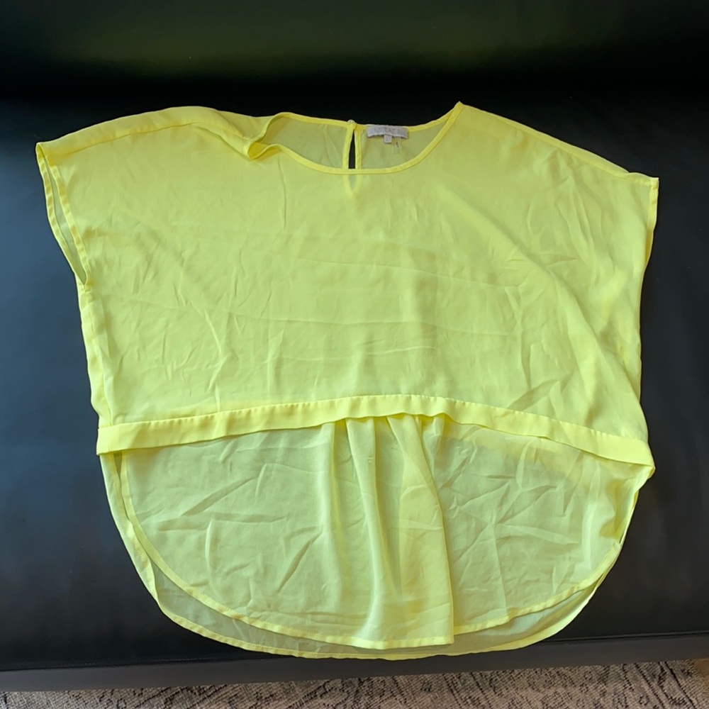 Yellow sheer top - L